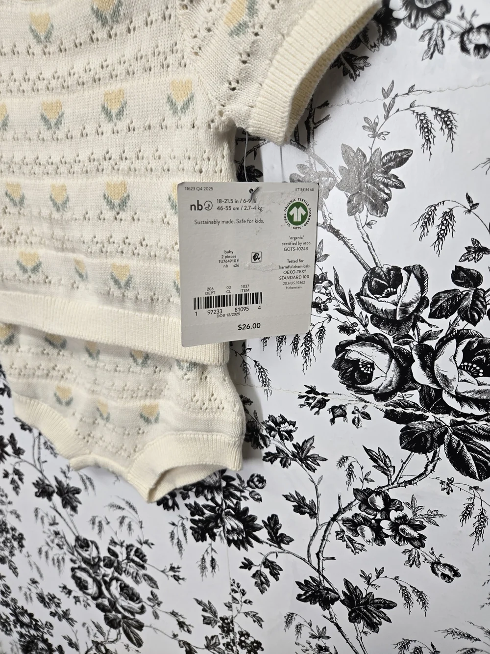 Little Planet By Carter's Cream Knit Newborn Baby Outfit